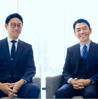 石坂・杉山の対談風景